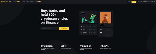 ứng dụng của Binance